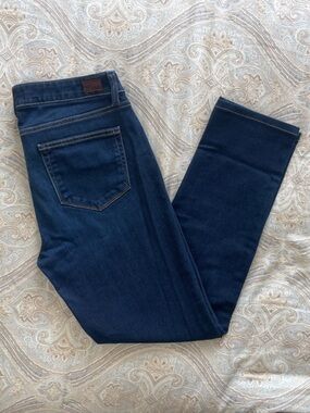 PAIGE Skinny Jeans in Dark Blue Denim